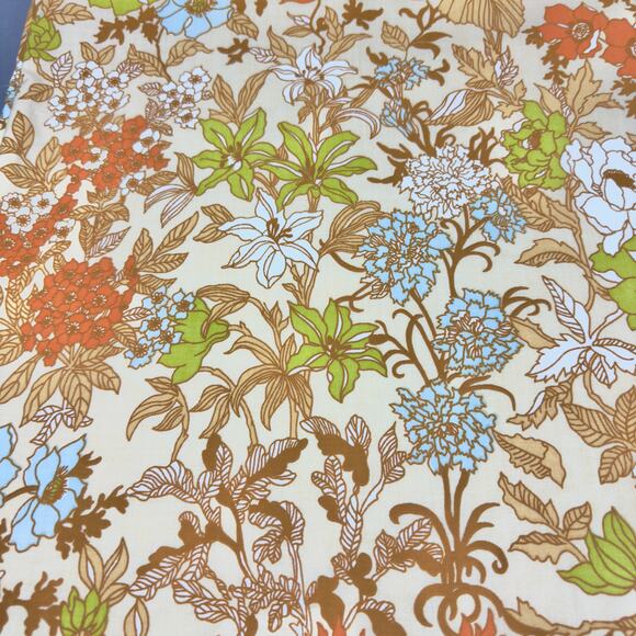 ROYAL FAMILY CANNON VINTAGE 70s Floral Twin/Full Bedroom Set Comforter Curtains - Picture 4 of 5